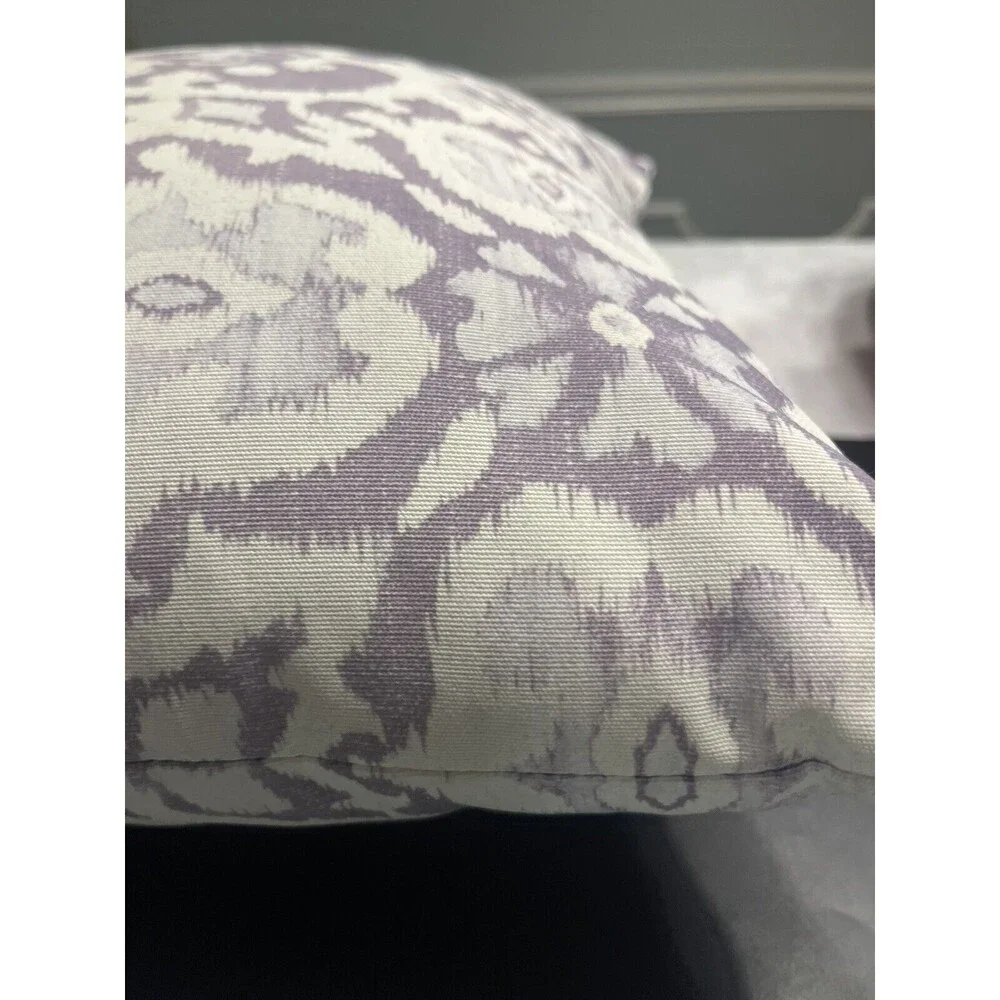 Pottery Barn Purple & White 20” Square Pillow Throw Bed